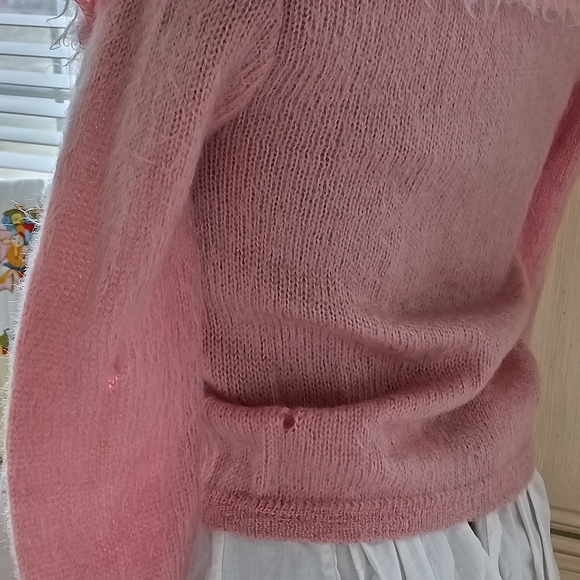 GRANNYCORE, VINTAGE ROSE HAND KNITTED 50S PIN UPS! - Picture 12 of 16